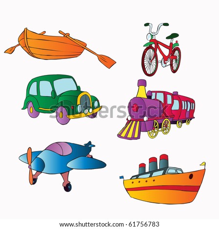 Vector Illustration, Transportation, Cartoon Concept, White Background