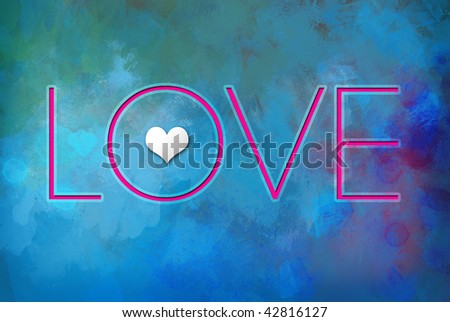 This is a colorful lettering of the word \