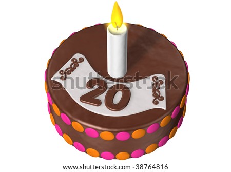 birthday cake 20. stock photo : irthday cake