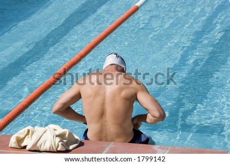 Olimpic swimmer preparing to train