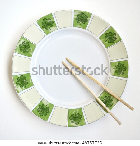Chinese sticks on a plate