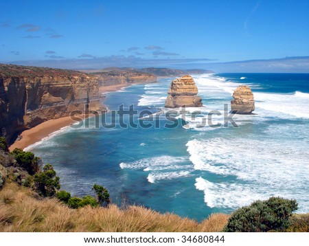 The coast off the Great Ocean Road, Australia