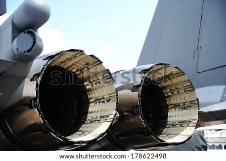 SINGAPORE - FEBRUARY 14: Model of jet engine at Singapore Airshow 2014, Asias Biggest For Aviations Finest at Changi Exhibition Centre on February 14, 2014 in Singapore.