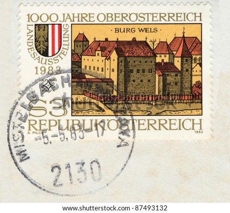 AUSTRIA - CIRCA 1983: A stamp printed in Austria shows Burg wels,  circa 1983