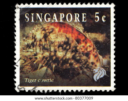 stock photo   singapore circa 1994 a stamp printed in singapore shows image
