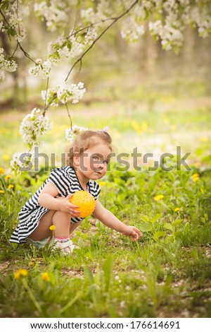 Girl in the garden