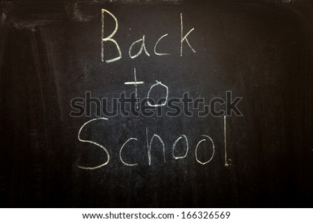 writing blackboard, back to school