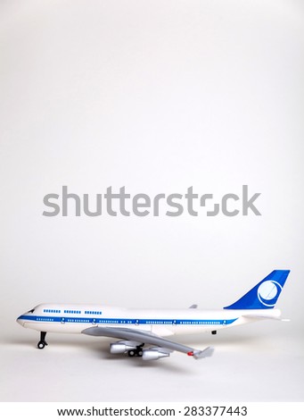 toy plane on white background