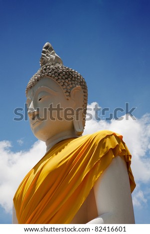 Image of Buddha in blue sky