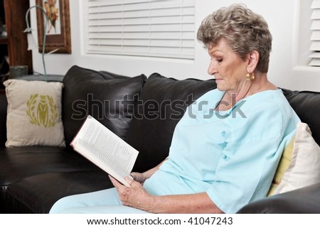 Aging Woman Reading