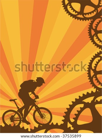 mountain bike wallpaper. stock vector : Mountain bike