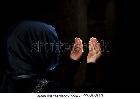 praying woman - stock photo