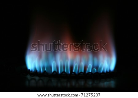 Natural gas from inside the blue image of darkness