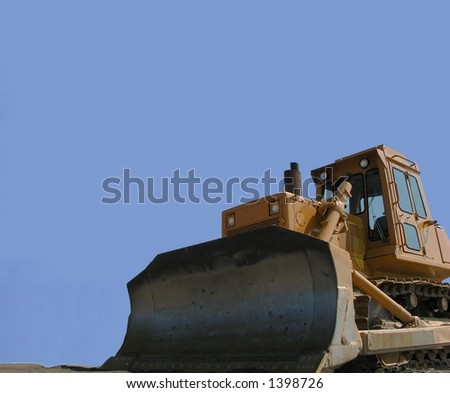 Blade on Bulldozer used in construction.