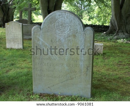 A grave site of a Captain of the Royal Horse Artillery.