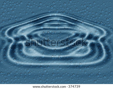 Blue water ripples background with house shape .Look for more water ripples in my gallery !