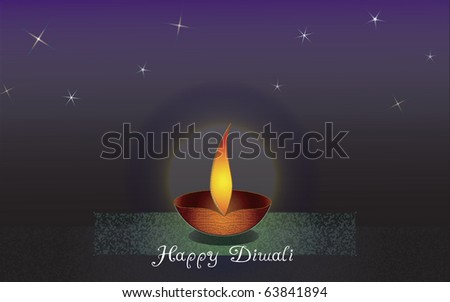 (Diwali One Text)Diwali Greeting card, to celebrate the festival of lights and the return of Lord Rama, Sita and Lakshman after 14 years of exile.