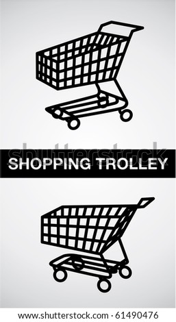 3d Shopping Trolley Stock Vector Illustration 61490476 : Shutterstock