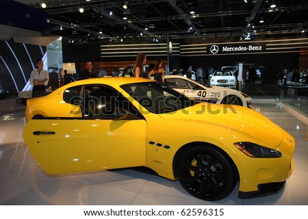 stock photo DUBAI UAE DECEMBER 19 Maserati Luxury cars on display