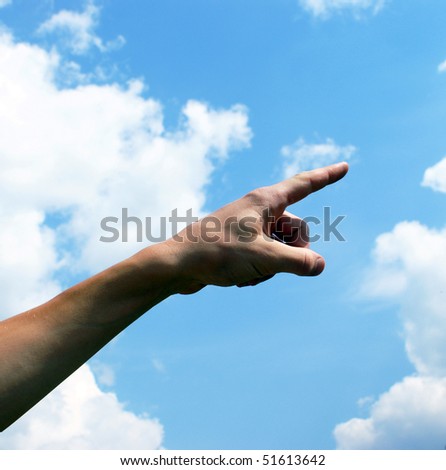 hand on sky