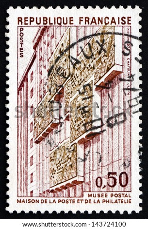 FRANCE - CIRCA 1973: a stamp printed in the France shows Postal Museum, Opening of new Post and Philately Museum, Paris, circa 1973