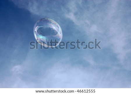 Air bubble in front of the sky