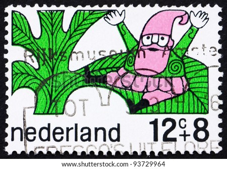 NETHERLANDS - CIRCA 1968: a stamp printed in the Netherlands shows Goblin, Fairy Tale Character, circa 1968