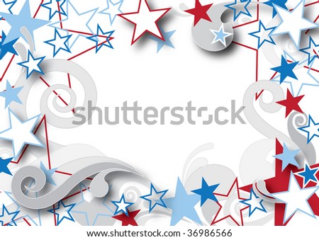 Patriotic Stars and Swirls