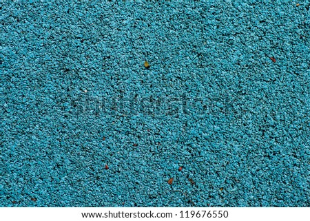 Blue playground soft rubber surface