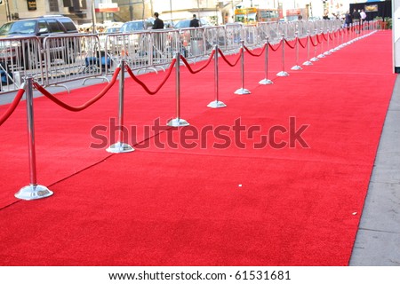HOLLYWOOD - SEPTEMBER 22: red carpet set up for the premiere of the movie \