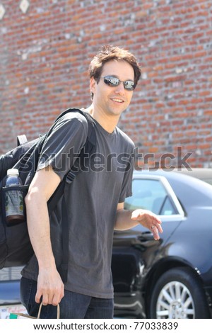 LOS ANGELES - MAY 11: Actor Ralph Macchio arrivies at the Dancing with the Stars rehearsal studio for one of the final weeks of rehearsal on May 11, 2011 Los Angeles, CA.