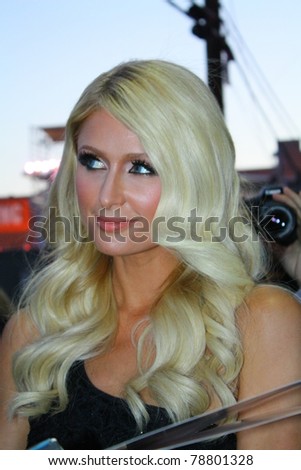HOLLYWOOD - JUNE 7: Socialite/reality tv star Paris Hilton to signing autographs after her appearance of the Jimmy Kimmel show outside the Jimmy Kimmel Studios June 7, 2011 Hollywood, CA.