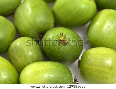 Kiwi berry (Actinidia arguta) is a small fruit resembling the kiwifruit, native to Japan, Korea, Northern China, and Russian Siberia.