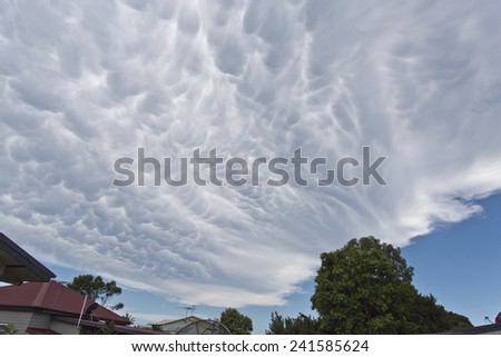 Cloud pattern of an approaching storm in Queensland, Australia.