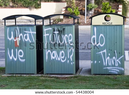 Graffiti showing the actual concerns of many people, mainly teenagers