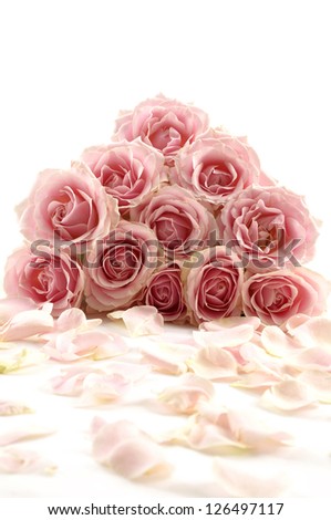 Big Roses Bouquet with petals