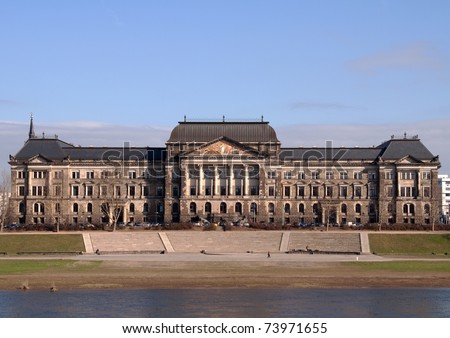 Former university of technology in the city of Dresden in Germany