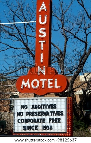 Austin, TX - March 11: SXSW Interactive Conference in Austin.   South Congress Ave. is full of interesting shops and hotel.