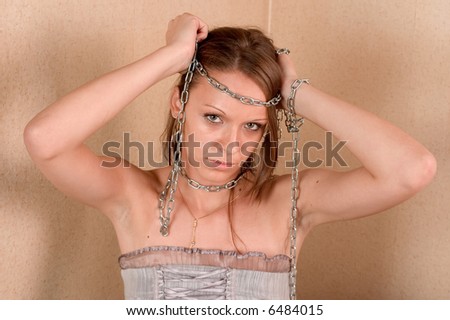 Woman with chain