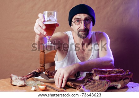 Man Eating Toast