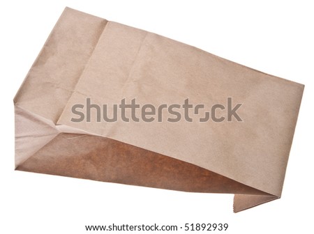 School Lunch Themed Image.  Brown Paper Bag.