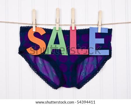 Vibrant Image For Your NEXT SALE Purple Panties. Stock Photo ...