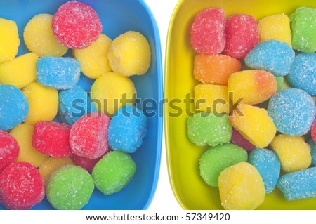 Fun Vibrant Gum Drop Candies for a Sugar Treat.