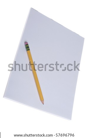 Blank Sketch Pad Ready for Creativity Isolated on white with a Clipping Path.