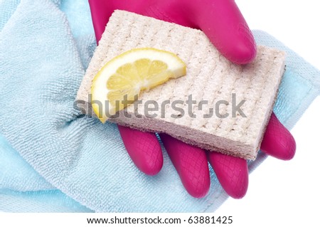 Lemons are a Natural Way to Clean without Chemicals.  Concept Image.