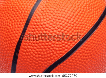 Orange Basketball Close Up Texture Background Image.