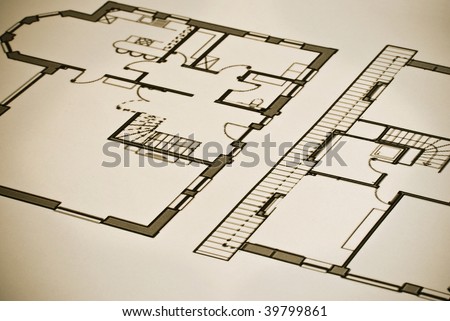 Old ground-plan from single family house