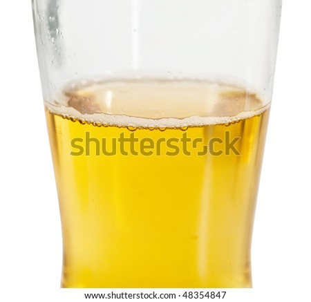 Beer glass without foam