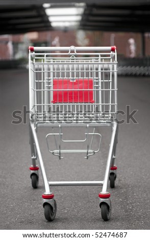 Shopping cart at the parking lot
