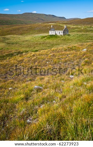 Deserted house in rural scene